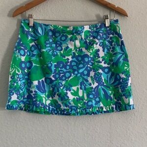 Lilly Pulitzer Callie Skirt Bee in your Bonnet size 4 Colorful Ruffle Hem